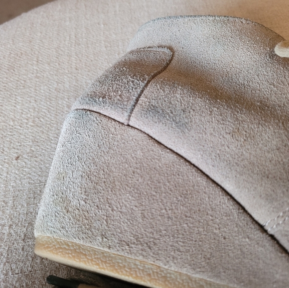 Toms Wedge Taupe Suede Booties Ankle Boots Lace Up Size 7 Women's - Picture 8 of 8